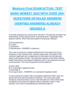 Medsurg Final EXAM ACTUAL TEST  BANK NEWEST 2024 WITH OVER 350+  QUESTIONS DETAILED ANSWERS  (VERIFIED ANSWERS) ALREADY  GRADED A