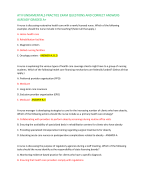 ATI FUNDAMENTALS PRACTICE EXAM QUESTIONS AND CORRECT ANSWERS  ALREADY GRADED A+