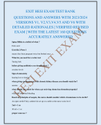 Texas all lines adjuster exam brand New Latest Version 2024-2025 questions and expert verified answers already graded A+ with 300 questions and correct answers 100%