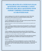 NSG6020 FINAL EXAM | CONTAINS VERIFIED QUESTIONS AND ANSWERS WITH DETAILED RATIONALES| UPDATED 2024 | VERIFIED AND GUARANTEED PASS