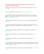 ADVANCED NURSING PATHOPHYSIOLOGY REAL EXAM QUESTIONS AND  ANSWERS 2024-2024//GRADED A+
