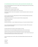 ATI COMPREHENSIVE PREDICTOR EXIT EXAM QUESTIONS AND  ANSWERS 2024 GRADED A+