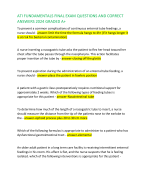 ATI FUNDAMENTALS FINAL EXAM QUESTIONS AND CORRECT  ANSWERS 2024 GRADED A+