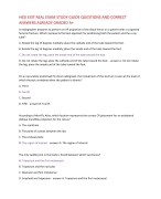 HESI EXIT REAL EXAM STUDY GUIDE QUESTIONS AND CORRECT  ANSWERS ALREADY GRADED A+