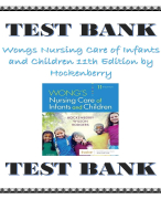 Wongs Nursing Care of Infants and Children 11th Edition by Hockenberry TEST BANK