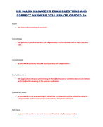 MN SALON MANAGER’S EXAM QUESTIONS AND  CORRECT ANSWERS 2024 UPDATE GRADED A+ 