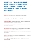 NEIEP 500 FINAL EXAM 2024  WITH COMPLETE QUESTIONS  WITH CORRECT DETAILED  ANSWERS WITH RATIONALES  GRADED A+