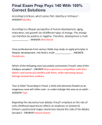 Final Exam Prep Psyc 140 With 100% Correct Solutions