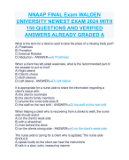 NNAAP FINAL Exam WALDEN UNIVERSITY NEWEST EXAM 2024 WITH  150 QUESTIONS AND VERIFIED  ANSWERS ALREADY GRADED A