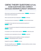 CIBTAC THEORY QUESTIONS ACTUAL EXAM QUESTIONS AND CORRECT DETAILED ANSWERS ALREADY GRADED A+ 100