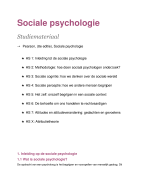 Sociale Psychologie 1
