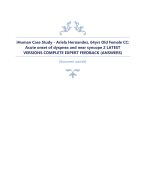iHuman Case Study - Ariela Hernandez, 64yrs Old Female CC:  Acute onset of dyspnea and near syncope 2 LATEST  VERSIONS COMPLETE EXPERT FEEDBACK (ANSWERS)