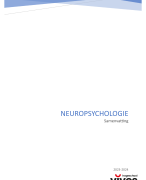Samenvatting - Neuropsychologie