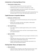 Samenvatting deel financing mature firms van het vak business finance