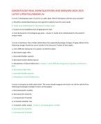 GERONTOLOGY REAL EXAM QUESTIONS AND ANSWERS 2024-2025  LATEST UPDATES//GRADED A+