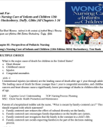 Test Bank For Davis Advantage for Pediatric Nursing- Critical Components of Nursing Care 3e Rudd