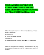FUNDAMENTALS OF NURSING  EXAM 4 WITH QUESTIONS AND  WELL VERIFIED ANSWERS GRADED  A+[ REAL EXAM!!] ACTUAL 100%