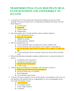 NR 602/NR602 FINAL EXAM 2024UPDATE REAL  EXAM QUESTIONS AND ANSWERS|KEY TO SUCCESS 