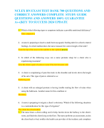 NCLEX RN EXAM TEST BANK 700 QUESTIONS AND CORRECT ANSWERS COMPLETE  STUDY GUIDE QUESTIONS AND ANSWERS 100% GUARANTEE A++|KEY TO SUCCESS 2024 UPDATE