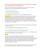 RED HESI TESTBANK MED-SURG EXAM 110 QUESTIONS AND ANSWERS WITH RATIONALES //ALREADY GRADED A+