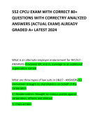 552 CPCU EXAM WITH CORRECT 80+ QUESTIONS WITH CORRECTRY ANALYZED ANSWERS (ACTUAL EXAM) ALREADY GRADED A+ LATEST 2024 