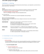 Samenvatting Sociale Psychologie