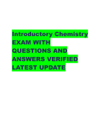 Introductory Chemistry EXAM WITH QUESTIONS AND ANSWERS VERIFIED LATEST UPDATE 