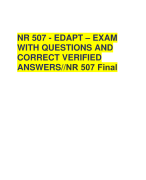  NR 507 - EDAPT – EXAM WITH QUESTIONS AND CORRECT VERIFIED ANSWERS//NR 507 Final 