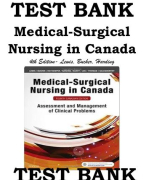 TEST BANK MEDICAL-SURGICAL NURSING IN CANADA 4TH EDITION- LEWIS, BUCHER, HARDING