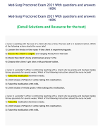 Med-Surg Proctored Exam 2021 With questions and answers 100%