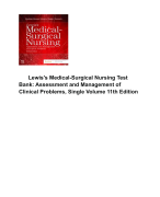 Lewis's Medical-Surgical Nursing Test  Bank: Assessment and Management of  Clinical Problems, Single Volume 11th Edition