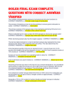 BOILER FINAL EXAM COMPLETE QUESTIONS WITH CORRECT ANSWERS VERIFIED  