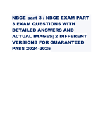 NBCE part 3 / NBCE EXAM PART  3 EXAM QUESTIONS WITH  DETAILED ANSWERS AND  ACTUAL IMAGES| 2 DIFFERENT  VERSIONS FOR GUARANTEED  PASS 2024-2025