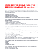 ATI RN COMPREHENSIVE PREDICTOR 2024 NGN REAL EXAM 180 questions  