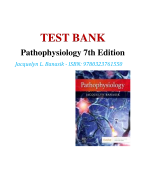 TEST BANK  Pathophysiology 7th Edition Jacquelyn L. Banasik All Chapters Covered 2024/2025