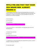 PHTLS PRE AND POST TEST EXAM  2024 BRAND NEW ALREADY  GRADED A+