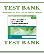 Introduction to Clinical Pharmacology 10th Edition Test Bank by Constance Visovsky