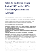 NR 509 midterm Exam Latest 2023 with 100% Verified Questions and Answers