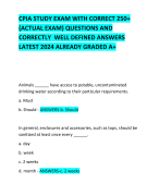 CPIA STUDY EXAM WITH CORRECT 250+ (ACTUAL EXAM) QUESTIONS AND CORRECTLY  WELL DEFINED ANSWERS LATEST 2024 ALREADY GRADED A+ 
