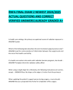 RNFA FINAL EXAM 2 NEWEST 2024/2025 ACTUAL QUESTIONS AND CORRECT VERIFIED ANSWERS|ALREADY GRADED A+