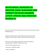 OB MATERNAL NEWBORN ATI PROCTOR EXAM QUESTIONS AND CORRECT DETAILED ANSWERS LATEST UPDATE 2024| 100%PASS GRADED A+