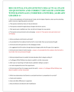 BIO 210 FINAL EXAM GENETICS 2024 ACTUAL EXAM  120 QUESTIONS AND CORRECT DETAILED ANSWERS  WITH RATIONALES (VERIFIED ANSWERS) |ALREADY  GRADED A+