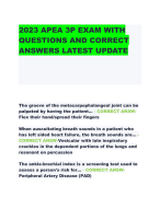 2023 APEA 3P EXAM WITH QUESTIONS AND CORRECT ANSWERS LATEST UPDATE 
