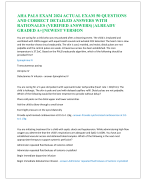 AHA PALS EXAM 2024 ACTUAL EXAM 50 QUESTIONS  AND CORRECT DETAILED ANSWERS WITH  RATIONALES (VERIFIED ANSWERS) |ALREADY  GRADED A+||NEWEST VERSION