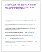 SEMPER FIT BASIC FITNESS COURSE -MARINENET  EXAM LATEST 2024 ACTUAL EXAM 170 QUESTIONS  AND CORRECT 