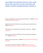 ISSA CORRECTIVE EXERCISE SPECIALIST FINAL EXAM  LATEST 2024-2025 WITH ACTUAL QUESTIONS AND  CORRECT VERIFIED ANSWERS/ALREADY GRADED A+