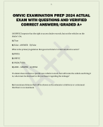 OMVIC EXAMINATION PREP 2024 ACTUAL  EXAM WITH QUESTIONS AND VERIFIED  CORRECT ANSWERS/GRADED A+