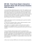 NR 509 - Final Exam Bate's Interactive  Question Bank with All Correct Answers  2024 Graded A