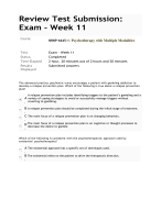 NRNP-6645-1- Psychotherapy with Multiple Modalities Test Exam - Week 11 2024/2025