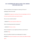 D311 Microbiology WGU OA-with 100% verified solutions 2024-2025